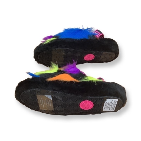 UGG Size 8 fluff yeah multicolor party spots sandals. New Without Box. - Picture 5 of 6